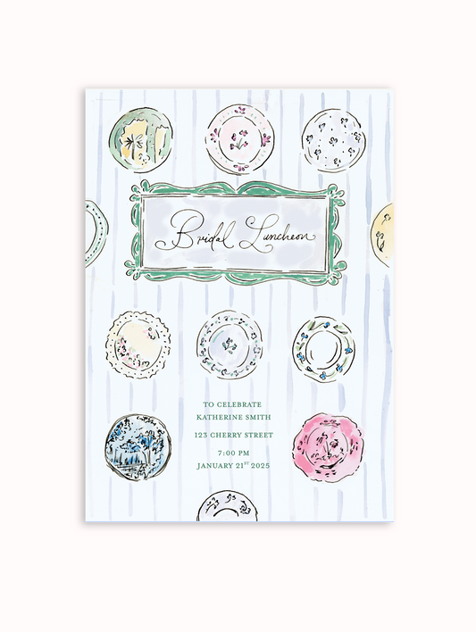 Plate Wall Semi Custom Invitation