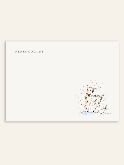 Christmas Fawn Stationery Set