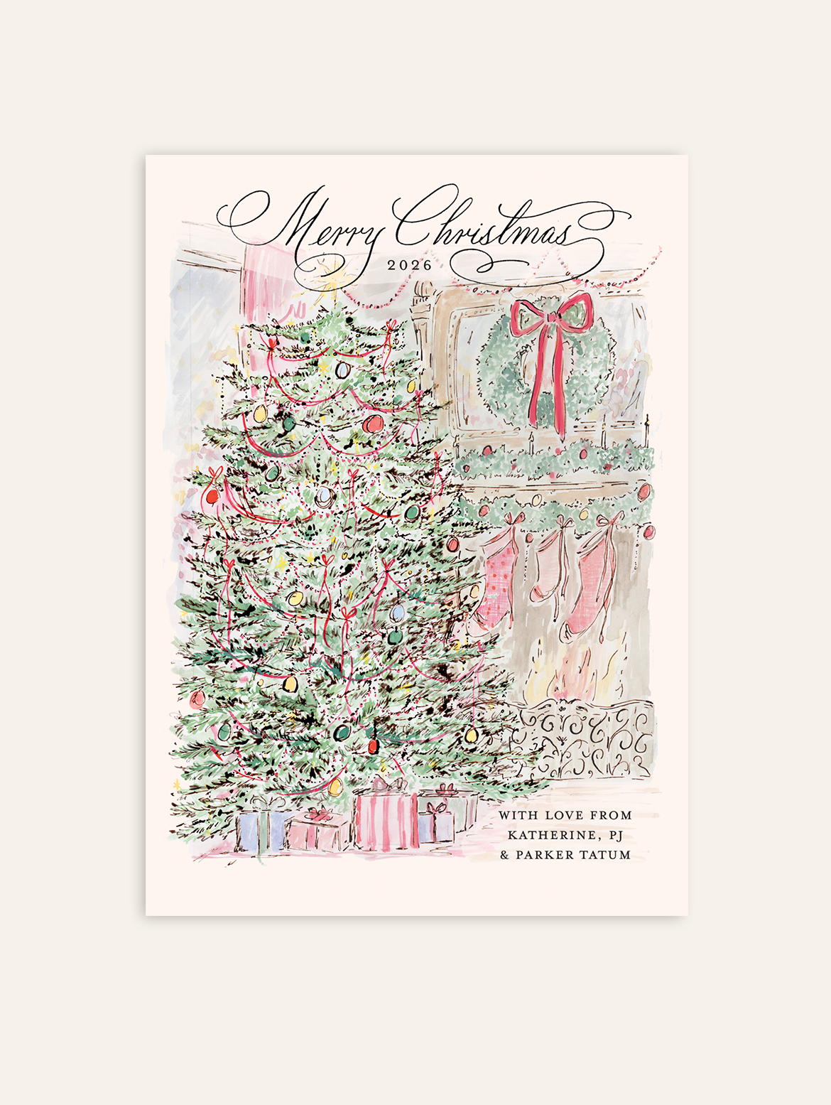Christmas Eve Scene Holiday Card