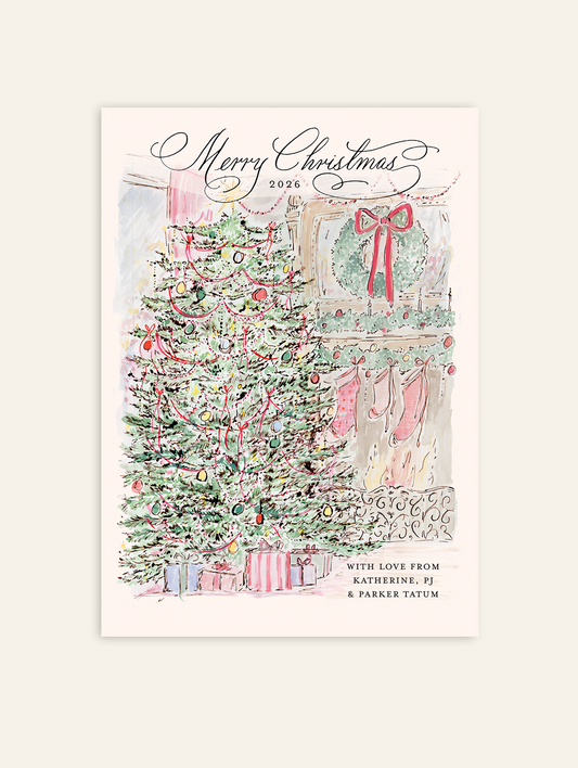 Christmas Eve Scene Holiday Card