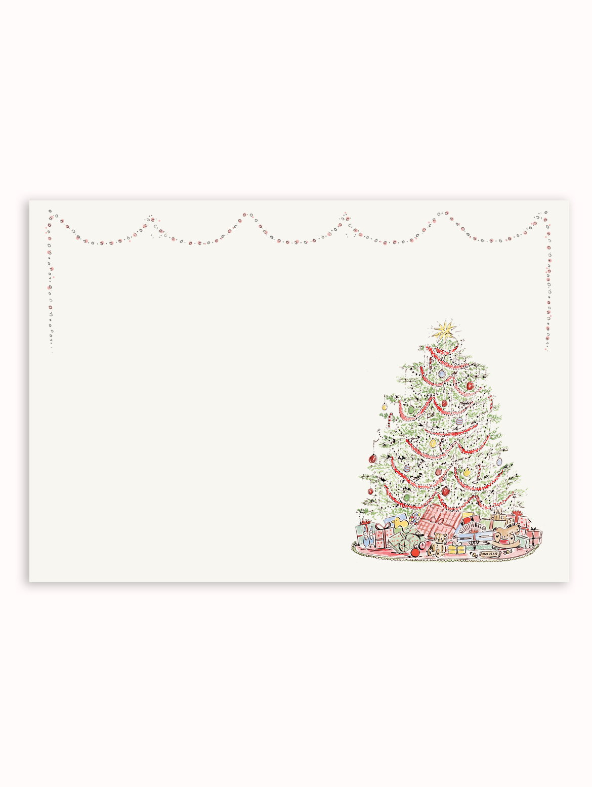 Vintage Christmas Tree Stationery Set
