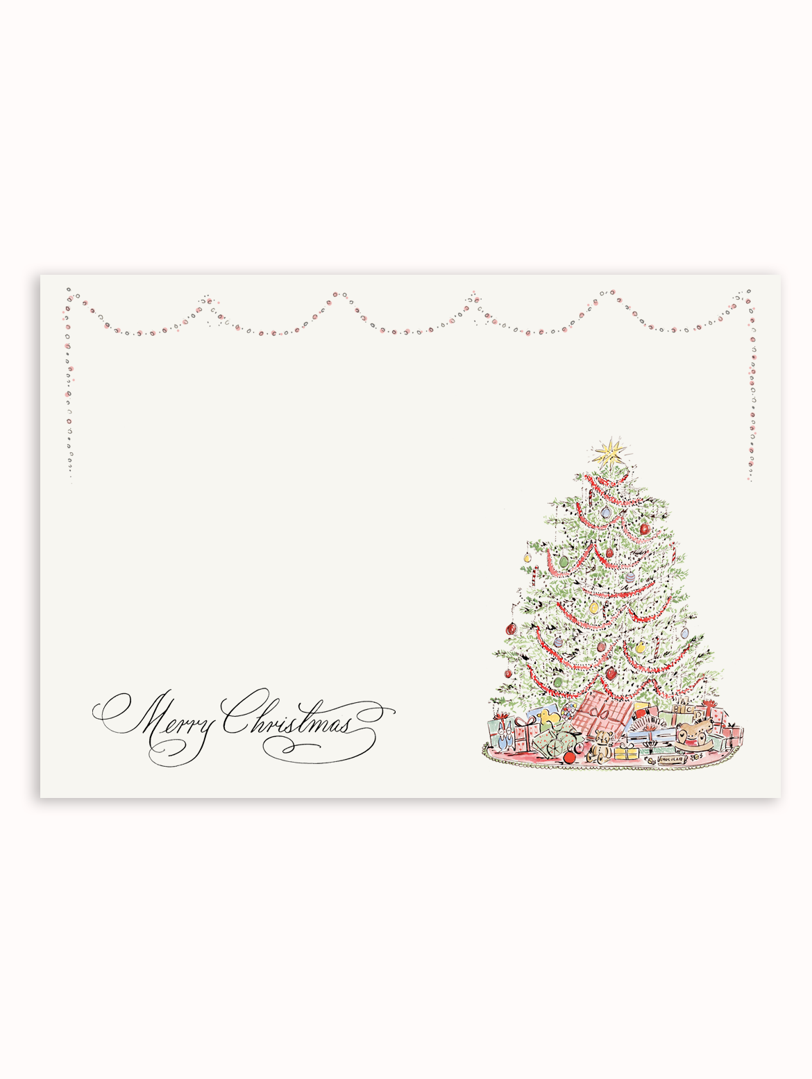 Vintage Christmas Tree Stationery Set