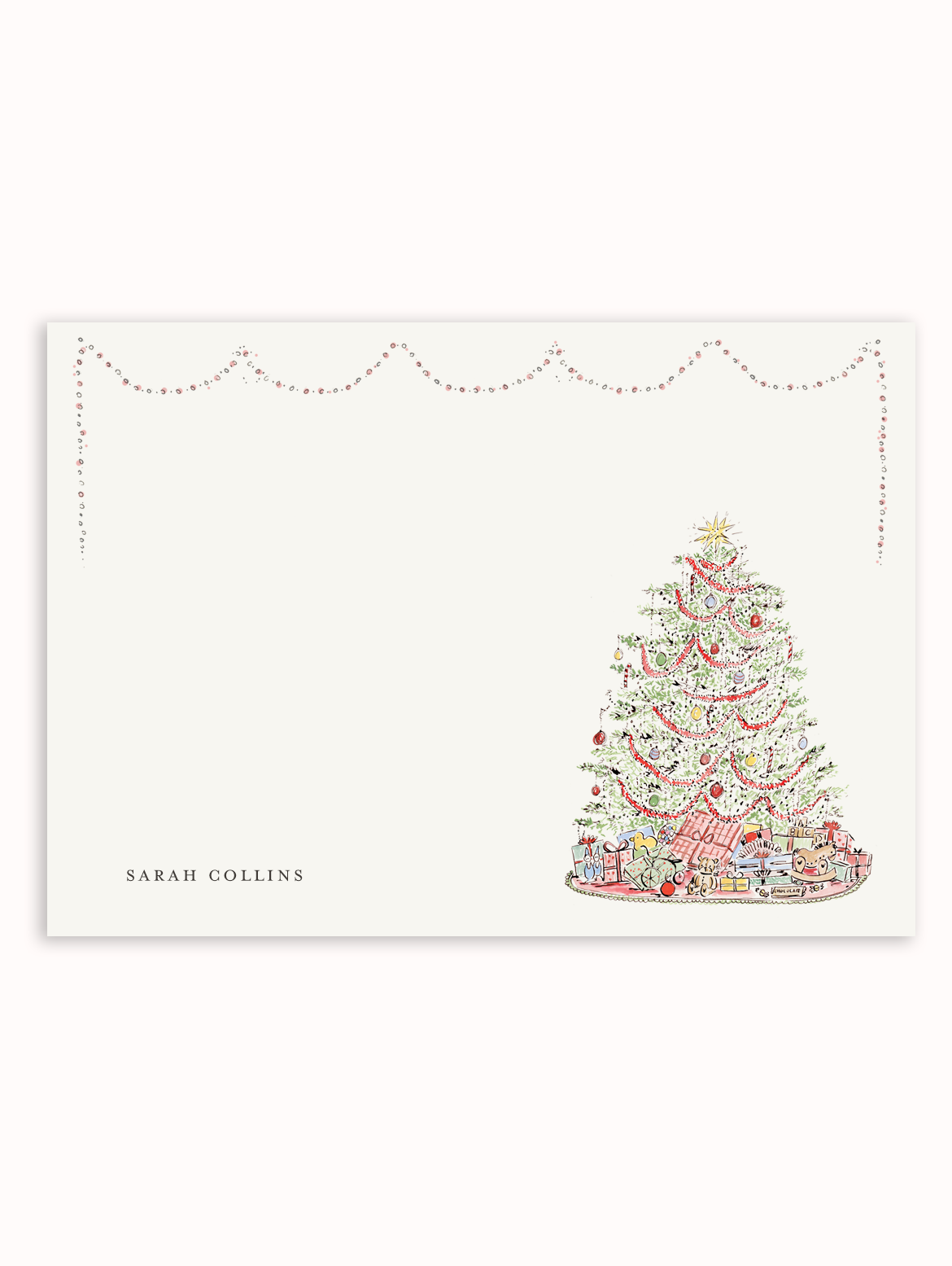 Vintage Christmas Tree Stationery Set