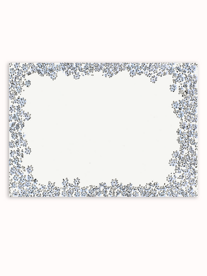 Claudette White and Black Border Stationery Set