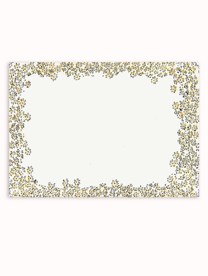 Claudette White and Black Border Stationery Set