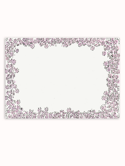 Claudette White and Black Border Stationery Set