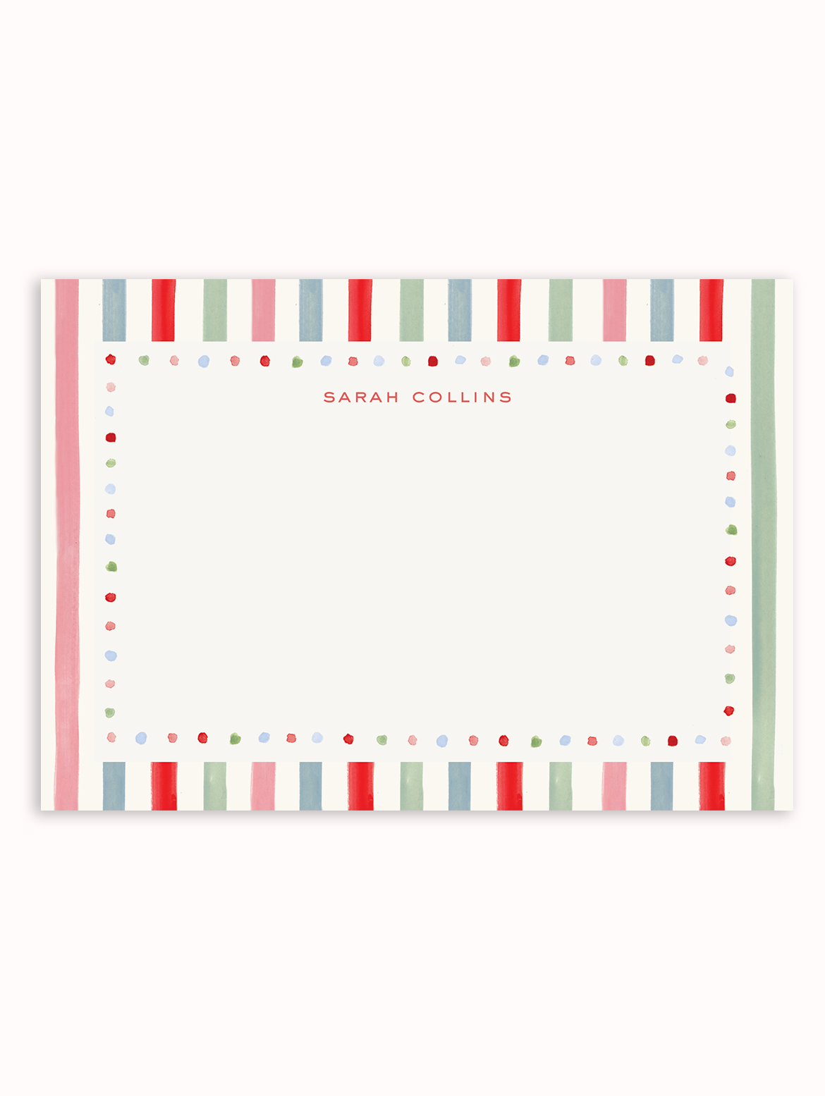 Holiday Stripe Stationery Set