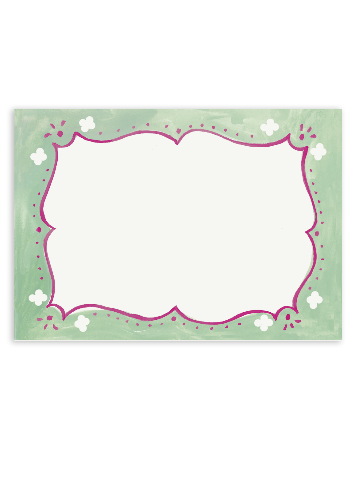 Cottage Border Stationery Set - Berry and Green
