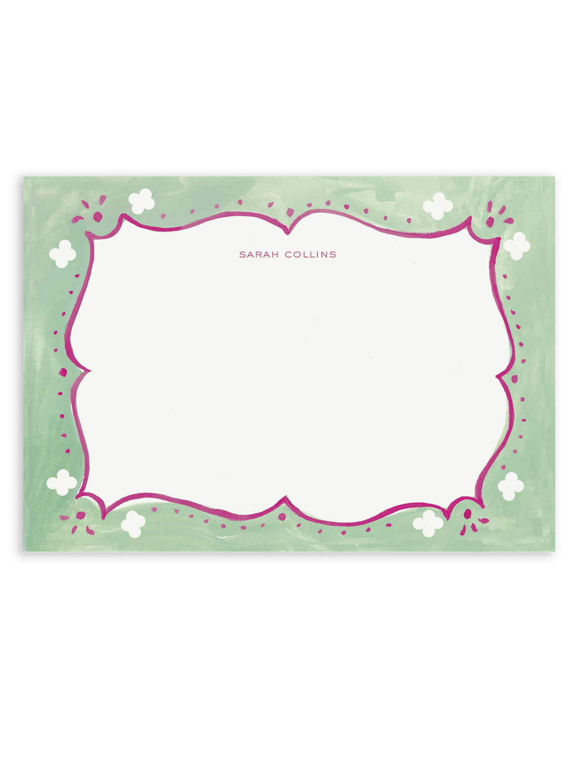Cottage Border Stationery Set - Berry and Green