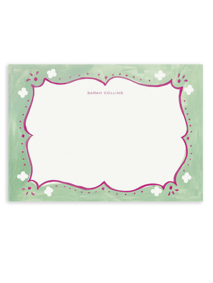 Cottage Border Stationery Set - Berry and Green