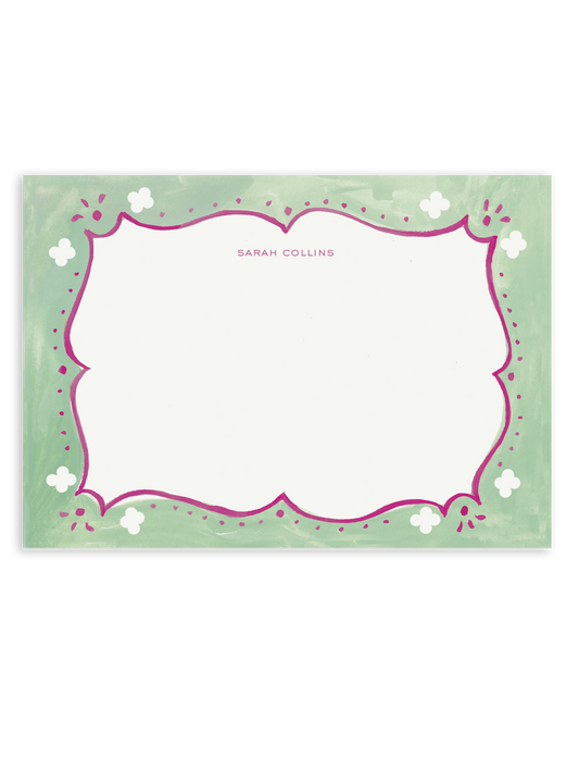 Cottage Border Stationery Set - Berry and Green