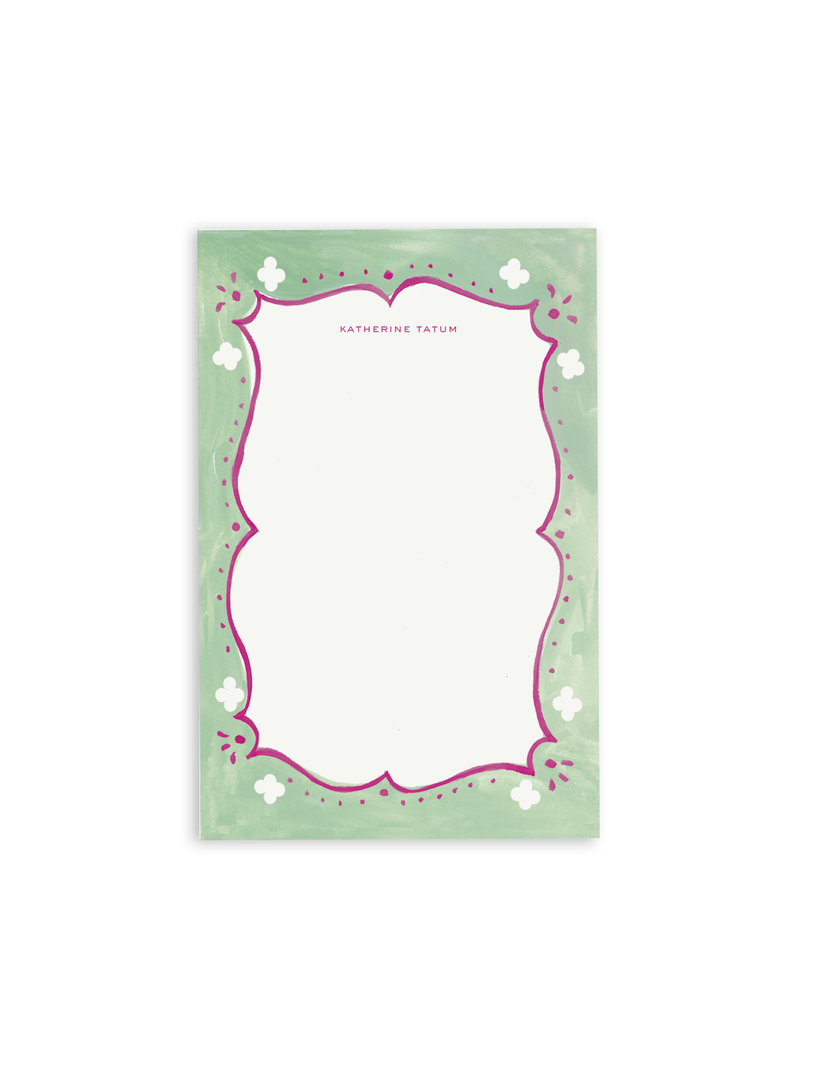 Cottage Border Notepad Berry and Green