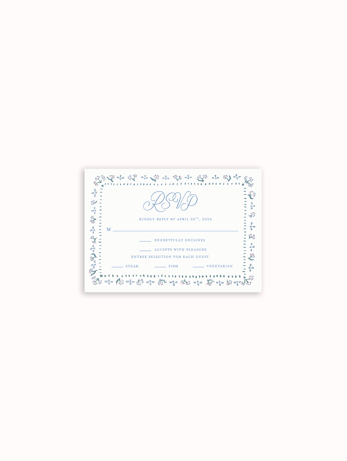 Daphne Blue Reply Card