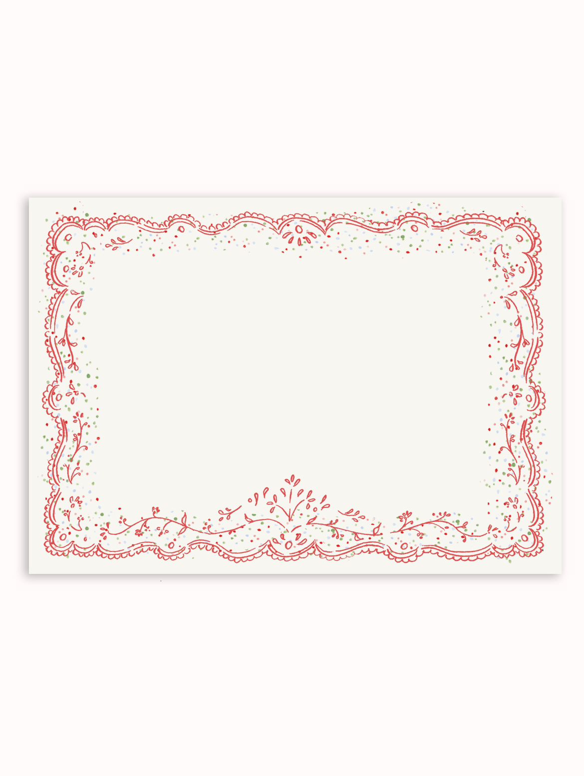 Embroidered Holiday Stationery Set