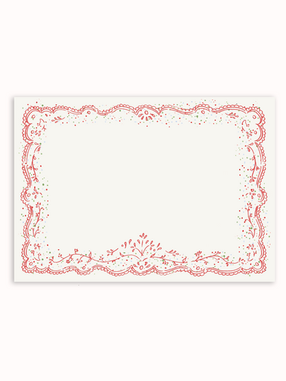 Embroidered Holiday Stationery Set