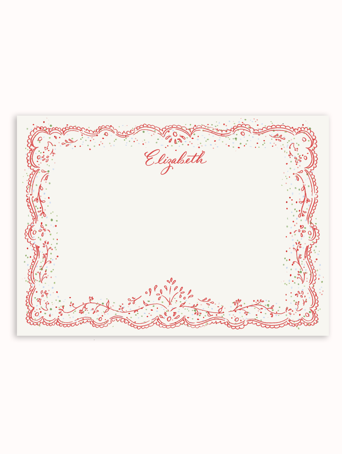 Embroidered Holiday Stationery Set