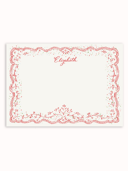 Embroidered Holiday Stationery Set