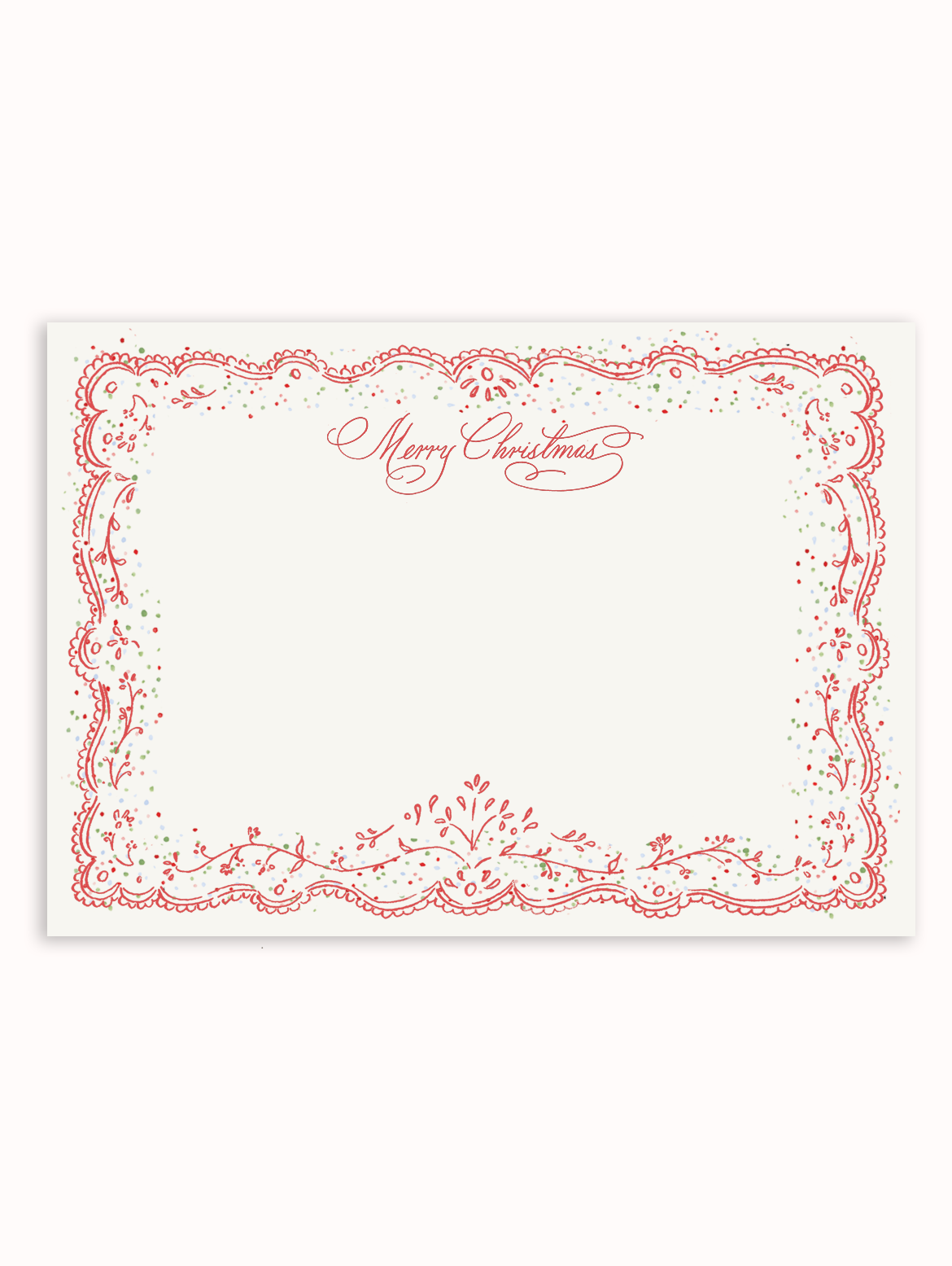 Embroidered Holiday Stationery Set