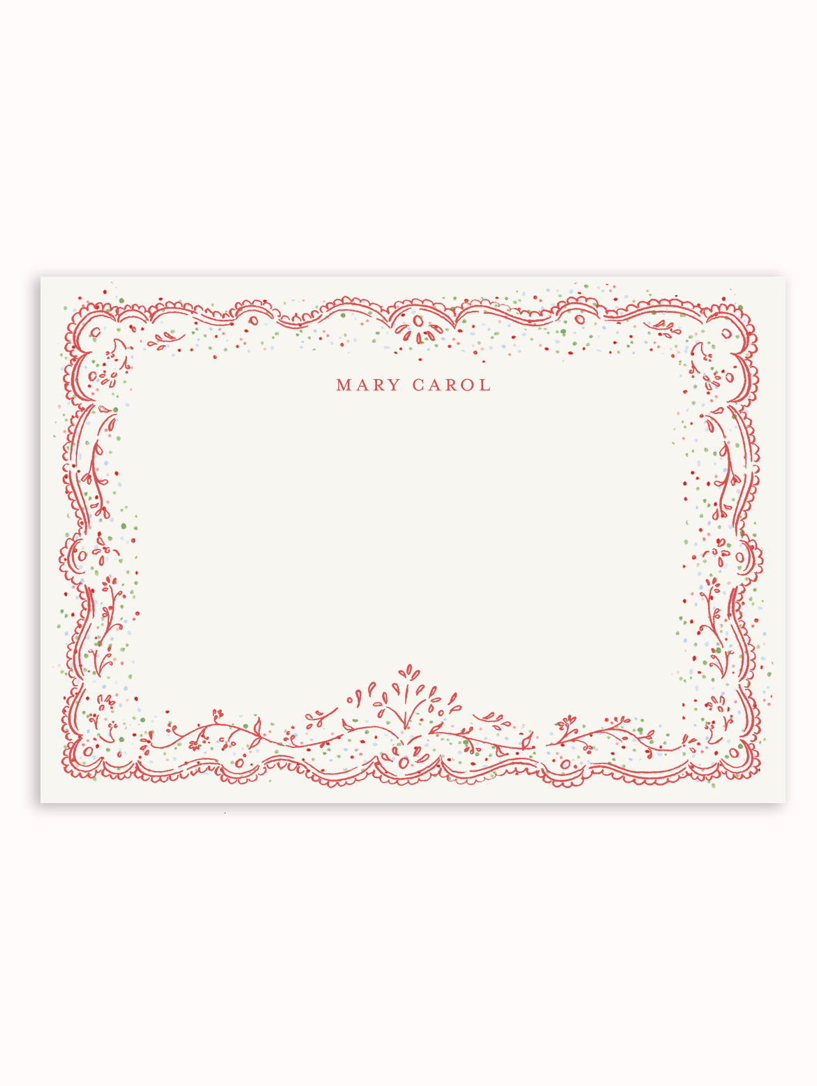 Embroidered Holiday Stationery Set