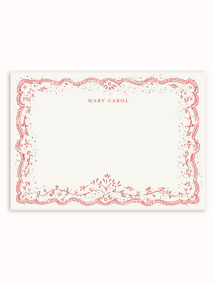 Embroidered Holiday Stationery Set