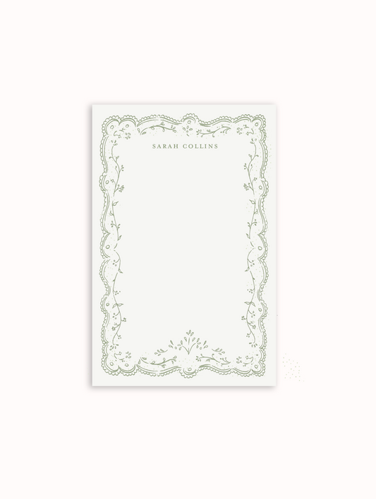 Embroidery Notepad - Cocoa