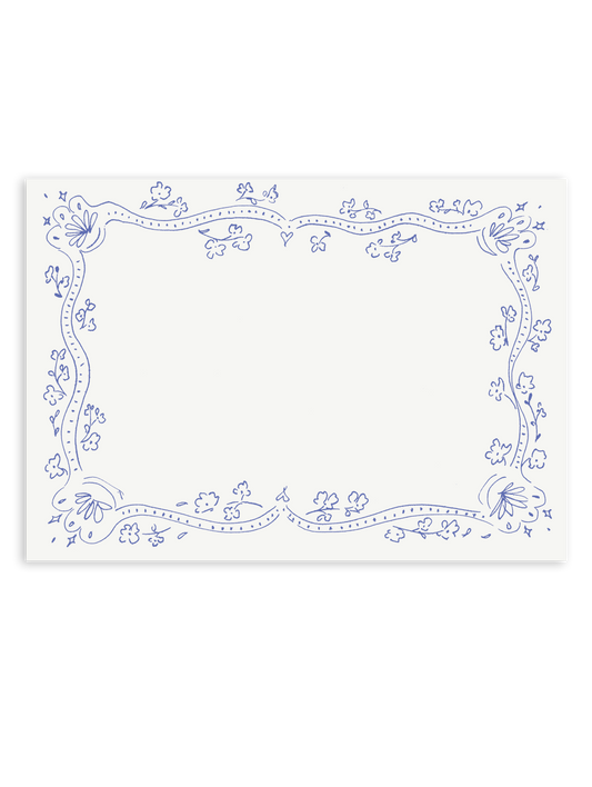 Celeste Blue Border Stationery Set