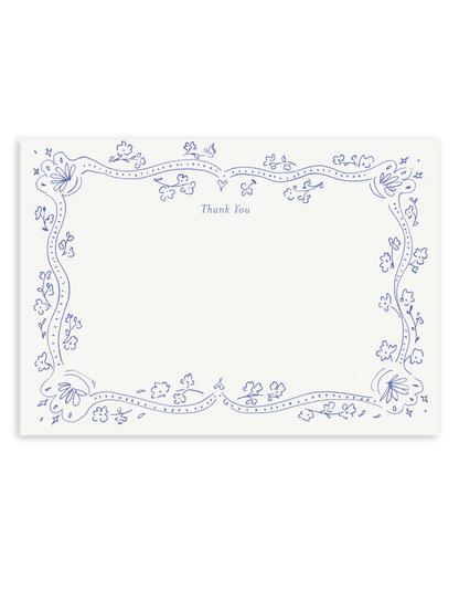 Celeste Blue Border Stationery Set