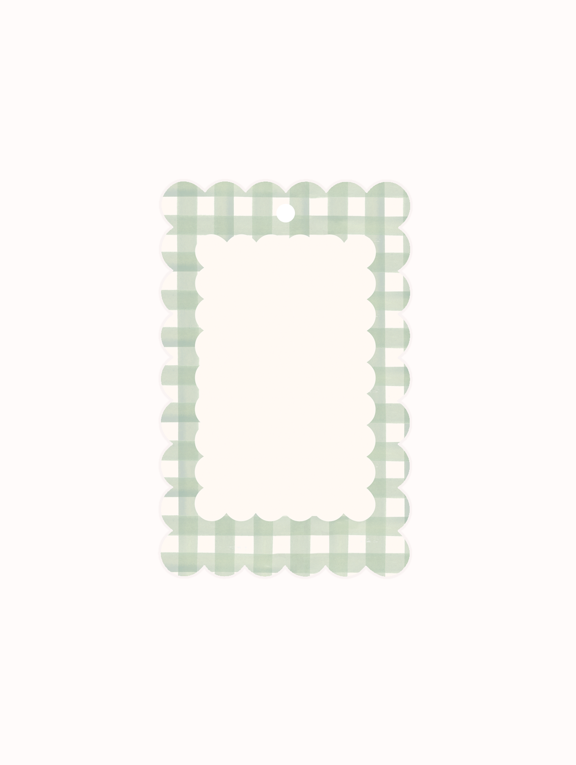 Green Gingham Gift Tag