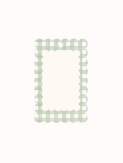 Green Gingham Gift Tag