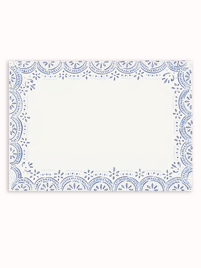 Harriet Scallop Stationery Set - Navy & Powder Blue