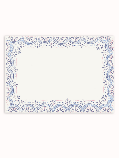 Harriet Scallop Stationery Set - Pink & Blue