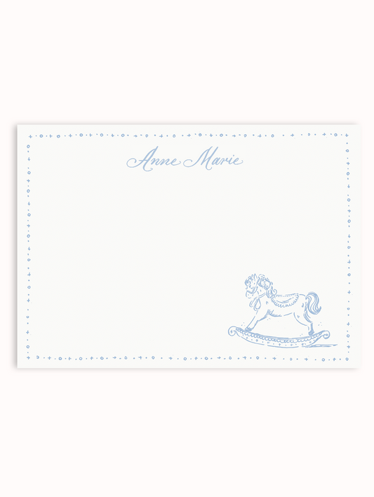 Rocking Horse Blue Stationery Set