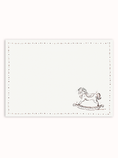 Rocking Horse Black & White Stationery Set