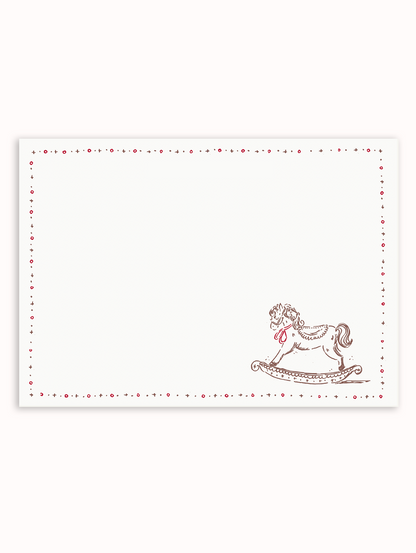 Rocking Horse Cocoa & Cherry Stationery Set