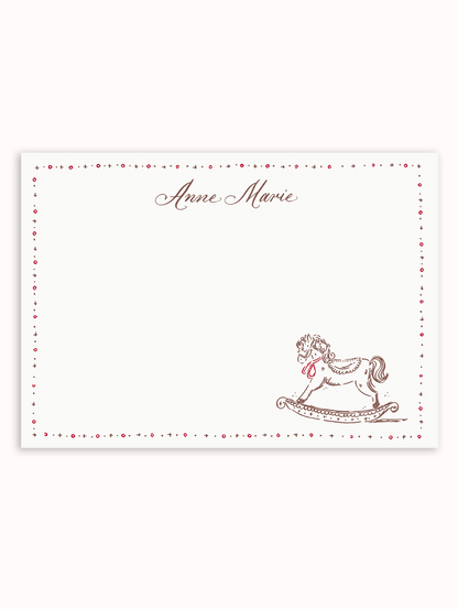 Rocking Horse Cocoa & Cherry Stationery Set
