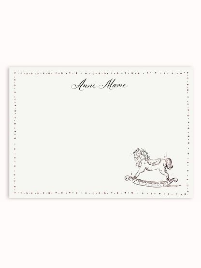 Rocking Horse Black & White Stationery Set