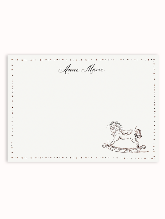 Rocking Horse Black & White Stationery Set