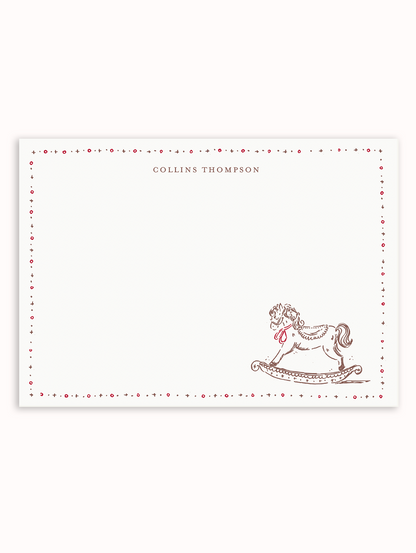 Rocking Horse Cocoa & Cherry Stationery Set