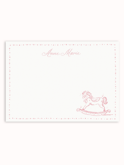 Rocking Horse Pink Stationery Set