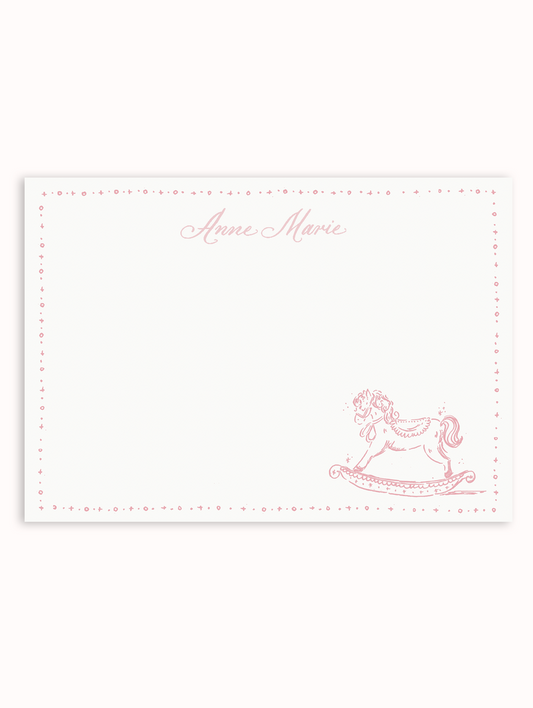 Rocking Horse Pink Stationery Set