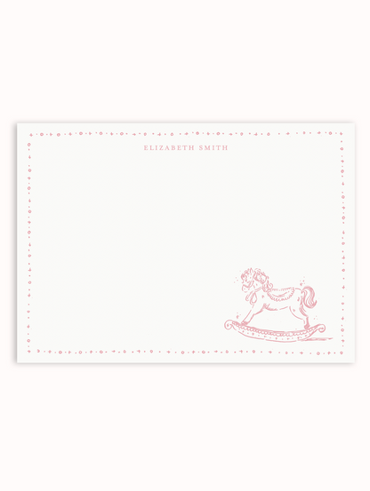 Rocking Horse Pink Stationery Set