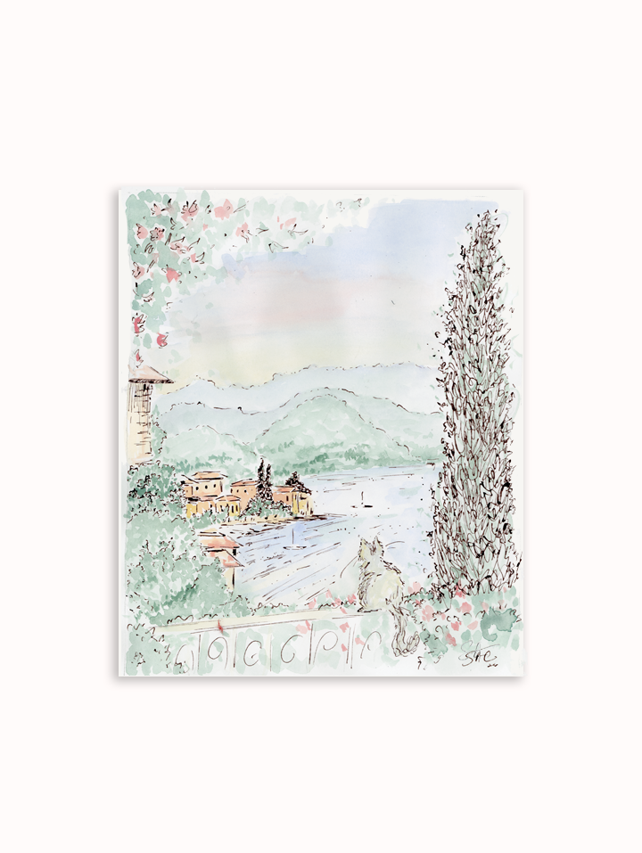 Kiko in Varenna Art Print