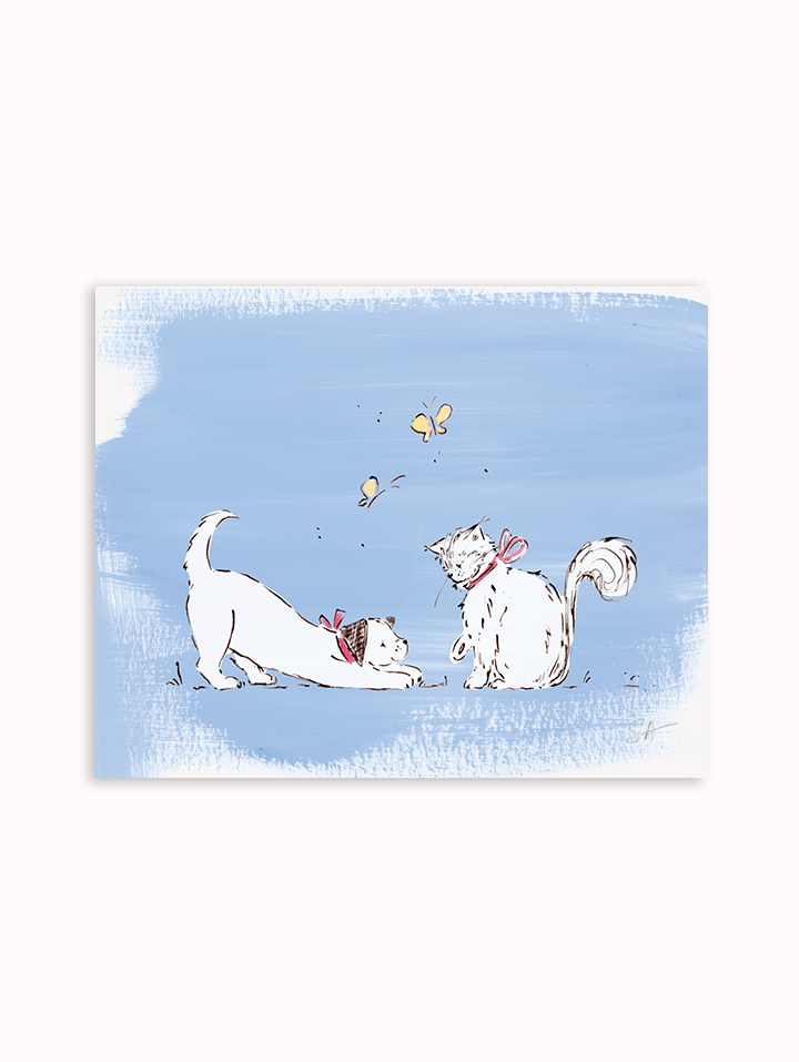 Kiko with Puppy Art Print