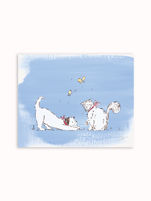 Kiko with Puppy Art Print