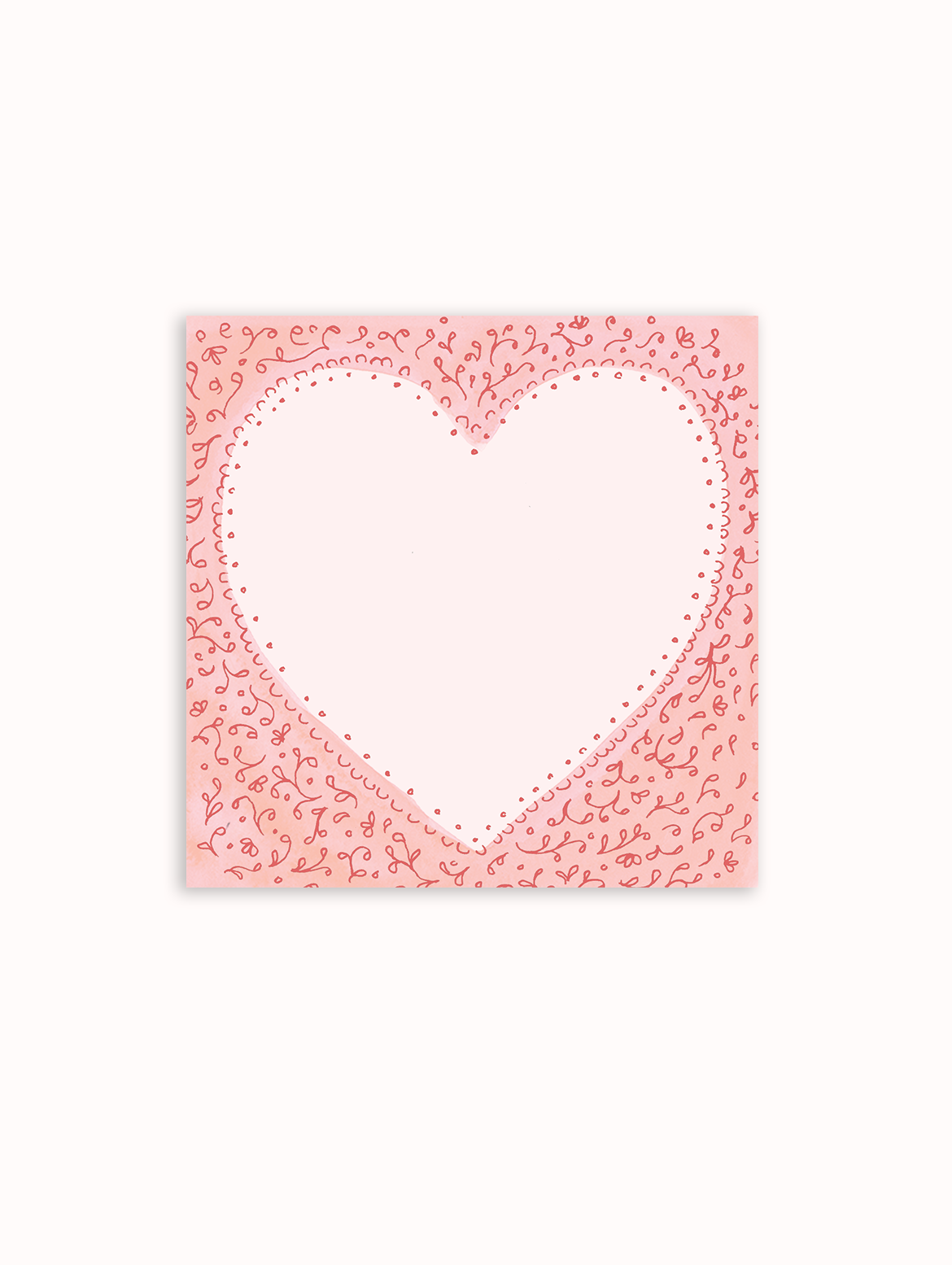 Lovely Heart Square Notepad – SWINK | Sarah Writes In Ink