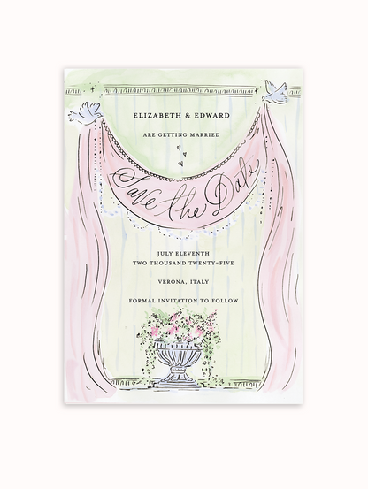 Love Birds Semi Custom Save the Date