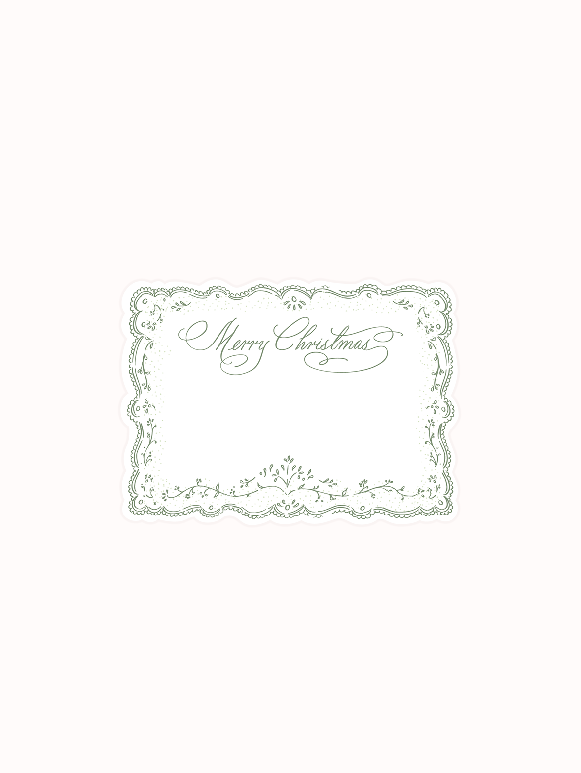 Embroidery Green Border Gift Tags