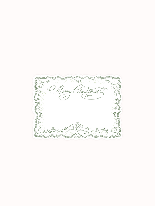 Embroidery Green Border Gift Tags