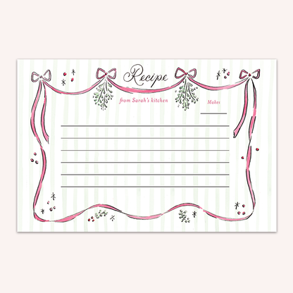 Mistletoe Recipe Card