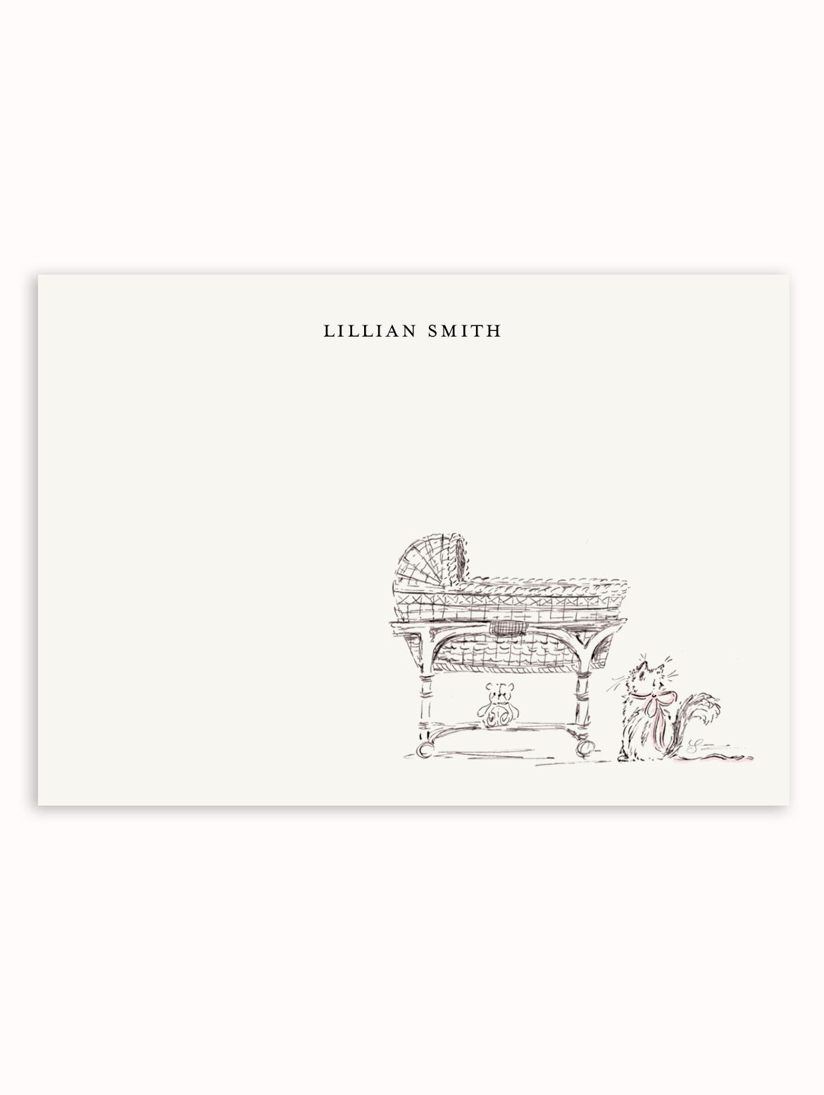 Bassinet Illustrated Stationery Set